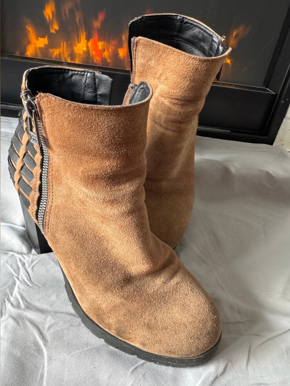 Circus by Sam Edelman Suede Ankle Booties in Tan